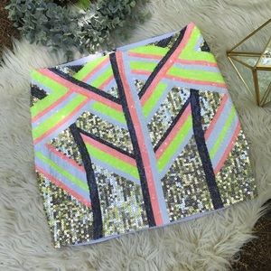 BEBE SEQUIN MINI SKIRT SIZE XS